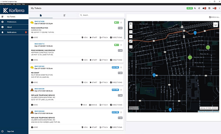 Contract Locator locate Management accordian
